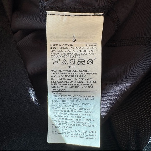 Old Navy Active Power Soft Go Dry NEW Onesie Built In Bra Pockets Black Large - Picture 5 of 6